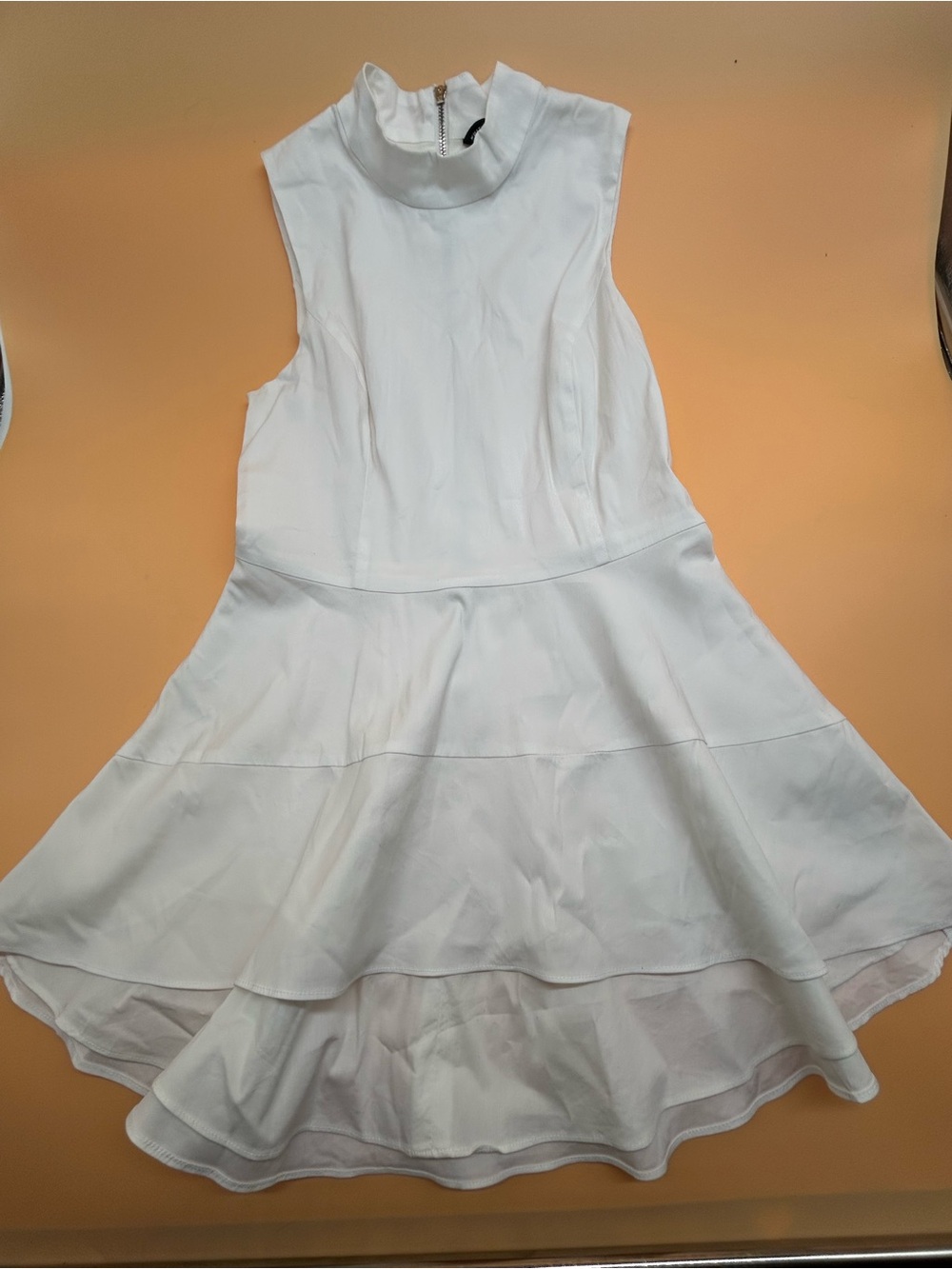 White House Black Market White Peplum Top Size 2 - Picture 2 of 6